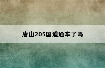 唐山205国道通车了吗